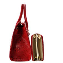 Load image into Gallery viewer, Red Ostrich Bag