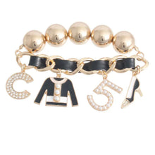 Load image into Gallery viewer, SK Gold C5 Charm Bracelet
