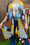 SK Multi Color Floral & Polka Dot Kimono