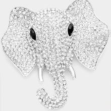 Load image into Gallery viewer, Rhinestone Elephant Brooch
