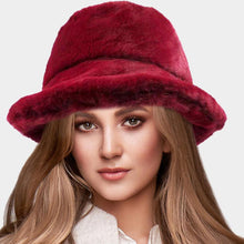 Load image into Gallery viewer, Faux Fur Bucket Hat
